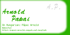 arnold papai business card